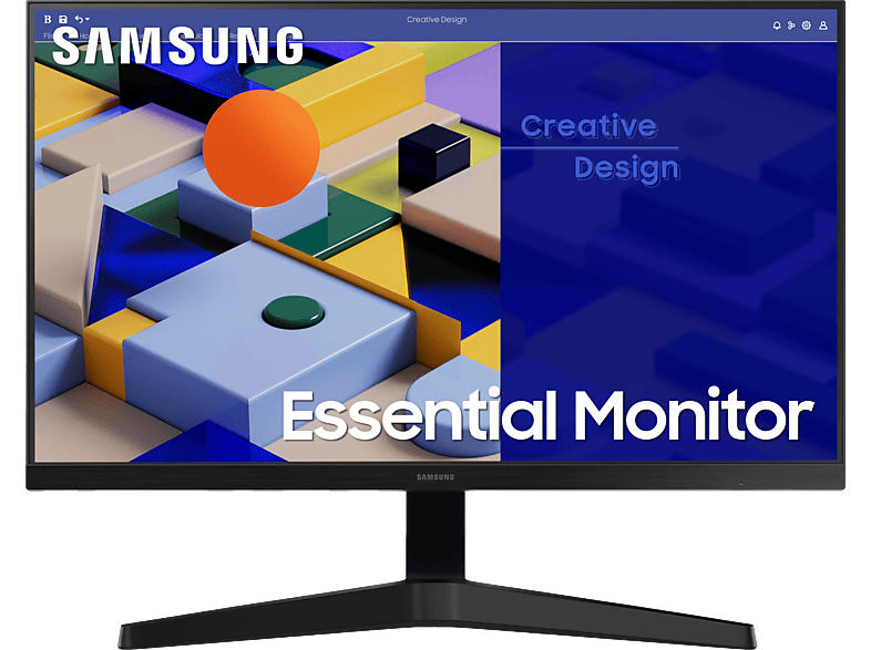 Samsung Essential LS24C314EAUXEN Monitor, FHD, 24 Zoll, 75Hz, 5ms, 250cd, IPS, Schwarz