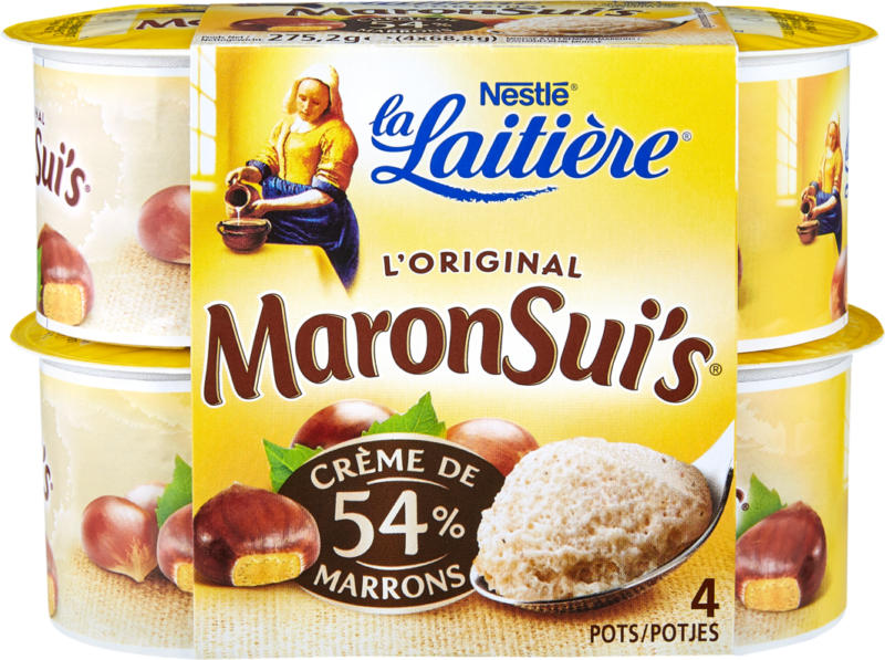 Nestlé La Laitière MaronSui's Marronicrème, 4 x 69 g