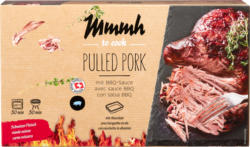 Mmmh Pulled Pork, mit BBQ-Sauce, ca. 580 g, per 100 g