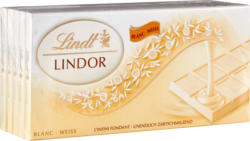 Lindt Lindor Tafelschokolade Weiss, 5 x 100 g