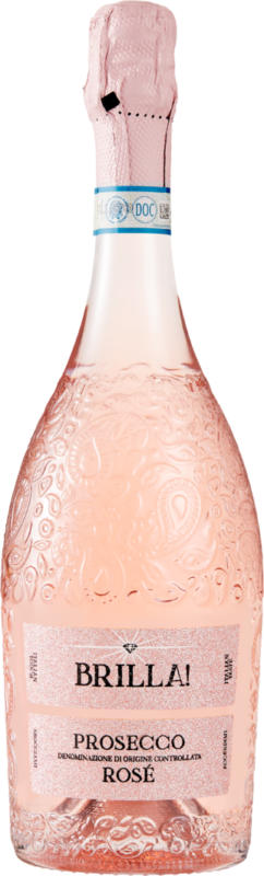 Brilla! Rosé Extra Dry Prosecco DOC, Italie, Vénétie, 2023, 75 cl