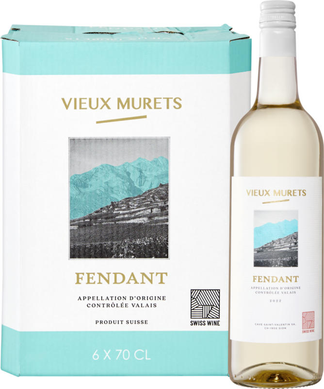 Vieux Murets Fendant du Valais AOC, Svizzera, Vallese, 2022/2023, 6 x 70 cl