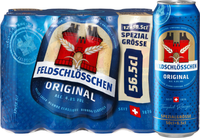 Bière Original Feldschlösschen, 12 x 56,5 cl