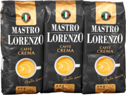 Café Crema Mastro Lorenzo, en grains, 3 x 500 g