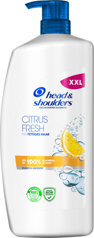Shampooing antipelliculaire Citrus Fresh Head & Shoulders, 900 ml