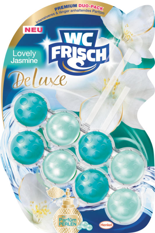 WC Frisch Duftspüler DeLuxe Lovely Jasmine, 2 x 50 g