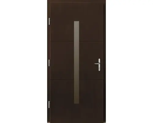 Haustür Tavira Kiefer lackiert nussbaum 1000x2000 mm DIN links