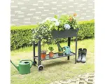 Hornbach Hochbeet auf Stelzen rollbar 100 x 30/41 x 80 cm schwarz