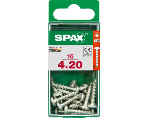 Spax Universalschraube Torx T20, Halbrundkopf, 4x20 mm, 16 Stück