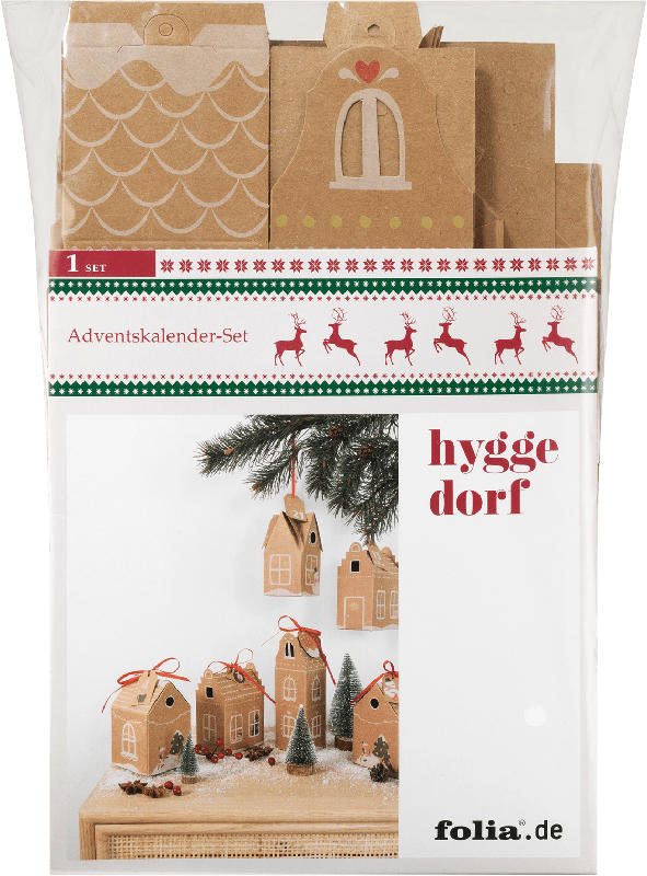 Dekorieren & Einrichten DIY Adventskalender-Papierschachteln, Häuser