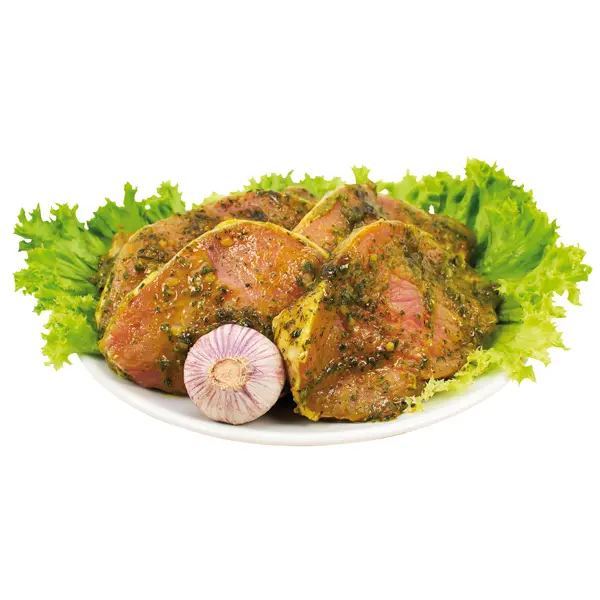 Schweine Kotelett in Scheiben mariniert