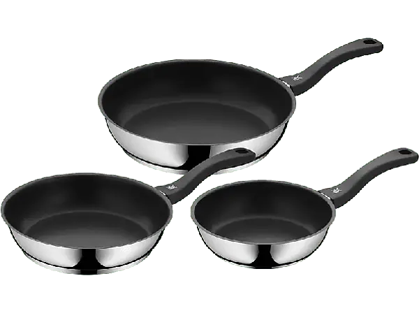 WMF Devil Pfannen-Set (Edelstahl, 20+24+28cm, passend f&uuml;r alle Herdarten)