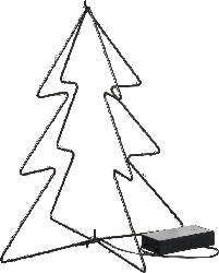 BOLTZE Dekoaufsteller, Weihnachtsbaum mit LED, schwarz