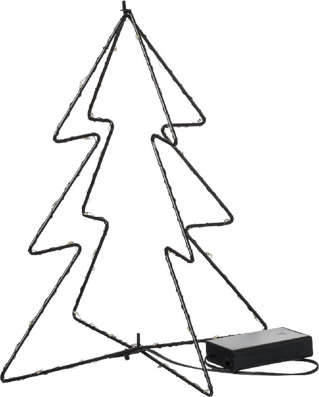 BOLTZE Dekoaufsteller, Weihnachtsbaum mit LED, schwarz