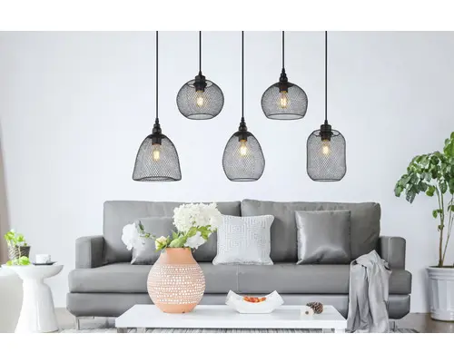 Pendelleuchte E27 ANYA 60 W LxBxH: 890x200x1200 mm IP 21 schwarz