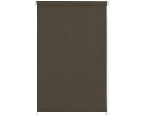 Klemmrollo mit Seitenverspannung ohne Bohren uni schokobraun 90x210 cm inkl. Klemmträger