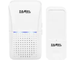 Funk-Gong ZAMEL S83850 Komplettset mit 10 Melodien, max. 100 m Reichweite, weiß