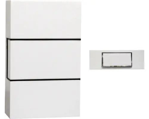 Türklingel 230 V inkl. Drucknopf, kabelgebunden , weiß (T39365)