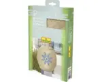 Hornbach Winter-Deko-Haube FloraSelf Protect XL Schneeflocken-Motiv 1,1x1,1 m beige