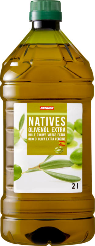Huile d'olive vierge extra Denner, Espagne, 2 litres