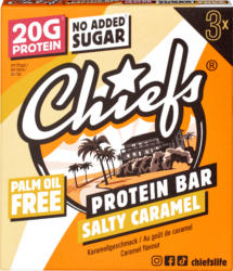 Chiefs Salty Caramel Proteinriegel, 3 x 55 g