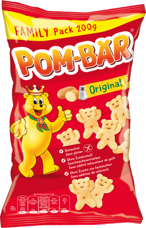 Pom-Bär Chips Original, Family Pack, 200 g