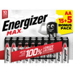 Batteria Energizer Max Mignon (AA), 15+5 pz