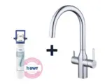 Hornbach Küchenarmatur mit Filterfunktion KEO NOA chrom mit BWT MyAqua Soft Filter und Filterkopf