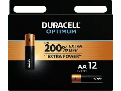 Duracell AA Optimum Batterie, 12er Pack