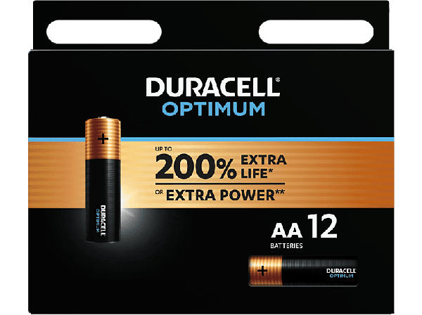 Duracell AA Optimum Batterie, 12er Pack