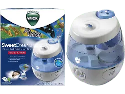 Wick WUL575E4 SweetDreams Ultraschall-Luftbefeuchter mit Lichtprojektoren Weiß, Blau (25 Watt, Raumgröße: 35 m²)