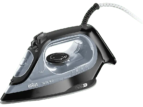 Braun TexStyle 3 SI 3055 BK Dampfbügeleisen (2400 Watt, Schwarz)