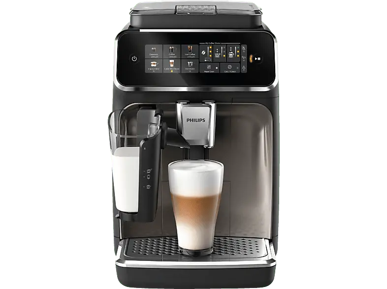 Philips EP3347/90 Serie 3300 LatteGo 6 Kaffeespezialitäten Kaffeevollautomat (Schwarz, verchromt, Keramikmahlwerk, 15 bar, integrierter Milchbehälter)