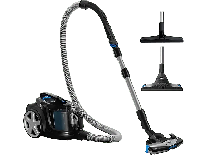 Philips FC9741/09 PowerPro Expert Bodenstaubsauger ohne Beutel (76 dB(A), maximale Leistung: 900 Watt, Schwarz)