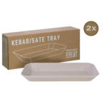 POCO CreaTable Servierset Streat Tray Kebab/Satay creme Steinzeug
