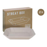 POCO CreaTable Servierset Streat Box creme Steinzeug B/T: ca. 17x22 cm