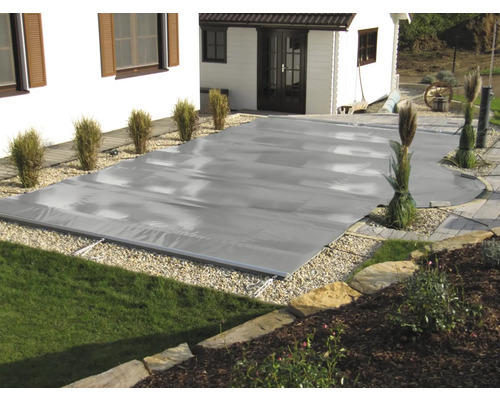 Rollabdeckung für Pools grau 8 x 4 m