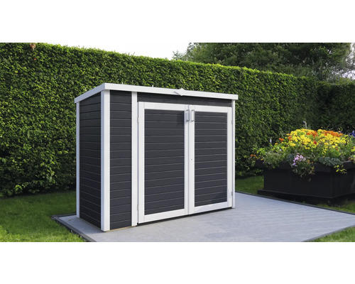 Gartenschrank Bertilo Multi-Box 3 200x82x163 cm anthrazit