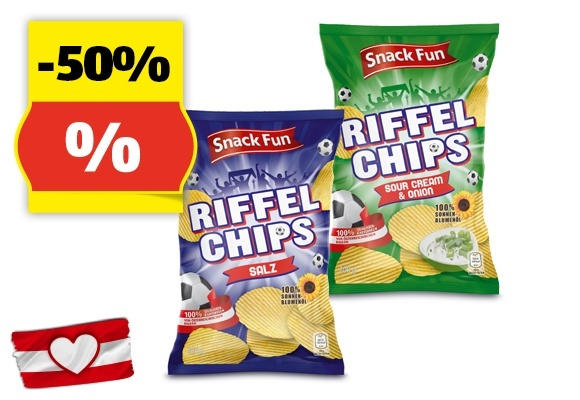 SNACK FUN Riffel Chips, 200 g