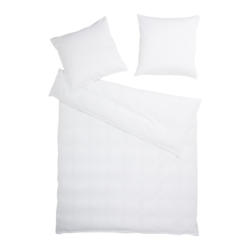 Housse de duvet SATIN-SEERSUCKER, coton, blanc, 160x210 cm