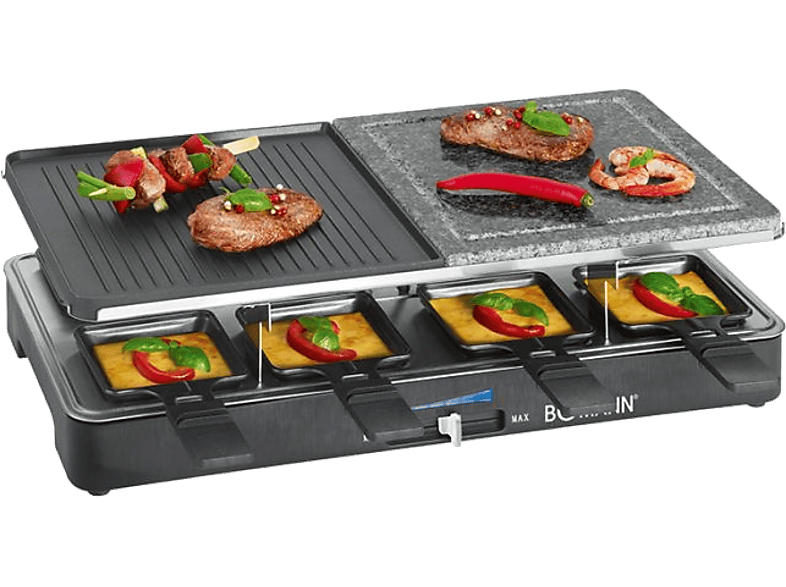 Bomann Duo RG 2279 CB Raclette (in Schwarz, für 8 Personen, 1400 Watt)