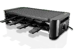 Koenic KRA81421 Raclette 8er (in Schwarz, für 8 Personen, 1500 Watt)