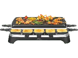 Tefal Raclette-Grill 10 RE 4588 Schwarz Raclettegrill (in Schwarz/Edelstahl, für , 1350 Watt)