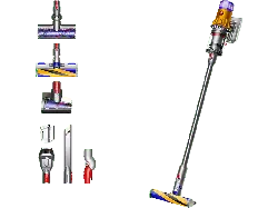 Dyson V12 Detect Slim Absolute Akku Staubsauger (0,35 l, Akkulaufzeit: 60 min, Nickel Satin Gelb/Glanz Nickel)