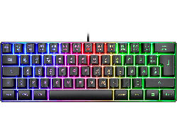 ISY IGK 3500 Gaming Tastatur, USB-A, Tenkeyless, QWERTZ, RGB, Schwarz