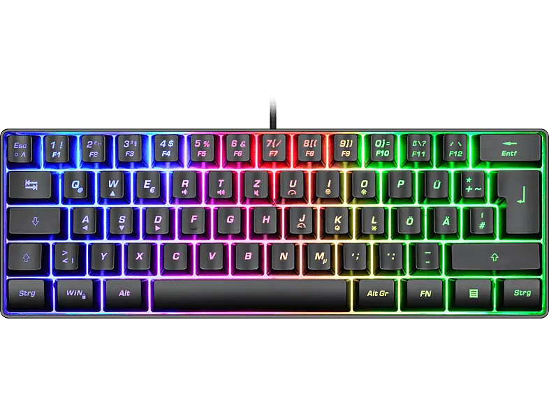 ISY IGK 3500 Gaming Tastatur, USB-A, Tenkeyless, qwertz, RGB, Schwarz