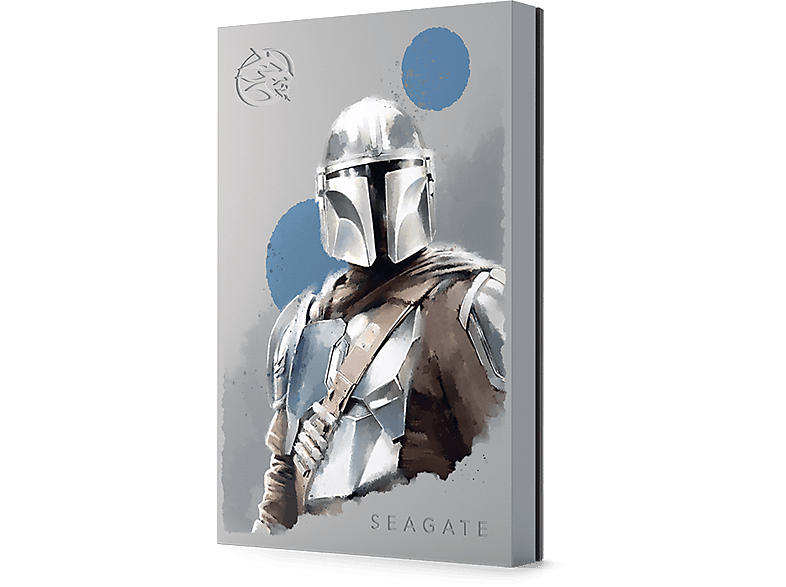 Seagate 2TB FireCuda Gaming Festplatte The Mandalorian Special Edition, HDD, 2.5 Zoll, Extern, USB 3.2 Gen 1, Grau