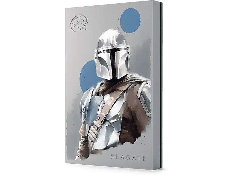 SEAGATE 2TB FireCuda Gaming Festplatte The Mandalorian Special Edition, HDD, 2.5 Zoll, Extern, USB 3.2 Gen 1, Grau