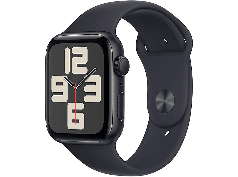 Apple Watch SE 2023 GPS 44mm Aluminiumgehäuse, Sportarmband S/M, Mitternacht; Smartwatch