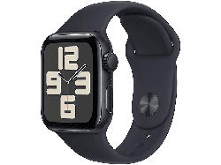 Apple Watch SE 2023 GPS 40mm Aluminiumgehäuse, Sportarmband S/M, Mitternacht; Smartwatch